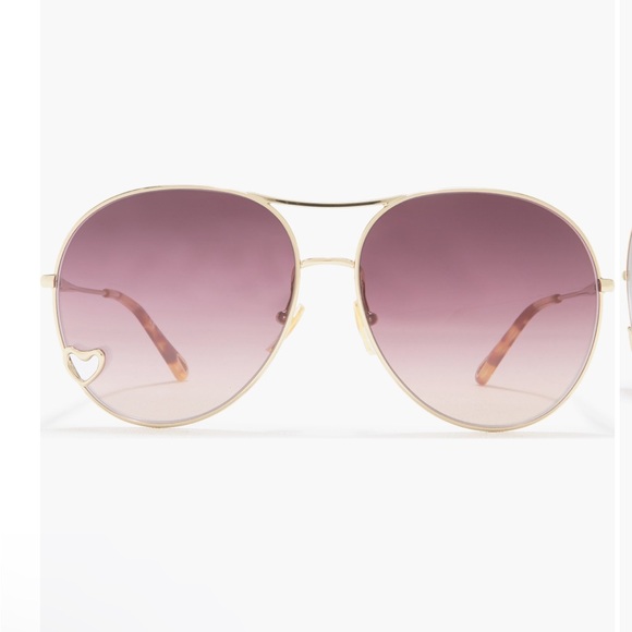 NWOT Chloe Aviator Sunglasses with case and cloth